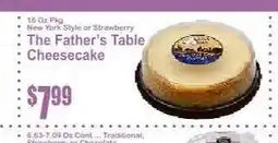 Key Food The Father's Table Cheesecake offer