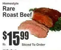 Key Food Homestyle Rare Roast Beef offer