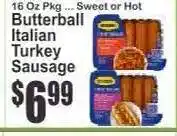 Key Food Butterball Italian Turkey Sausage offer