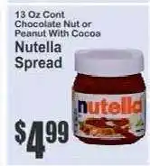 Key Food Nutella Spread offer