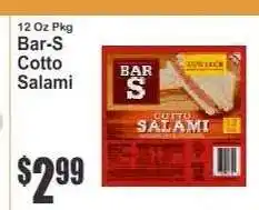 Key Food Bar-S Cotto Salami offer