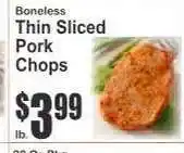 Key Food Boneless Thin Sliced Pork Chops offer