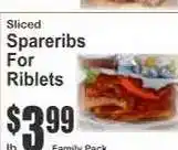 Key Food Sliced Spareribs For Riblets offer