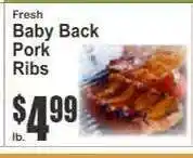 Key Food Baby Back Pork Ribs offer