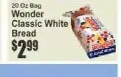 Key Food Wonder Classic White Bread offer