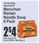 Key Food Maruchan Ramen Noodle Soup 6-Pack offer