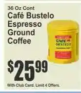 Key Food Café Bustelo Espresso Ground Coffee offer