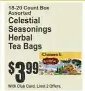 Key Food Celestial Seasonings Herbal Tea Bags offer