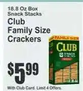 Key Food Club Family Size Crackers offer