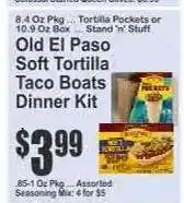 Key Food Old El Paso Soft Tortilla Taco Boats Dinner Kit offer