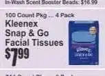 Key Food Kleenex Snap & Go Facial Tissues offer