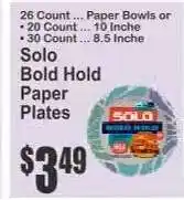 Key Food Solo Bold Hold Paper Plates offer