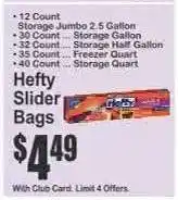 Key Food Hefty Slider Bags offer