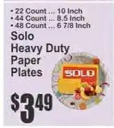 Key Food Solo Heavy Duty Paper Plates offer