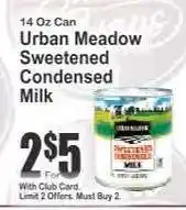 Key Food Urban Meadow Sweetened Condensed Milk offer