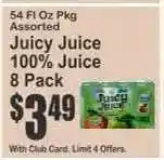 Key Food Juicy Juice 100% Juice 8-Pack offer