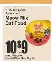 Key Food Meow Mix Cat Food offer