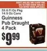 Key Food Guinness Pub Draught 4 Pack offer