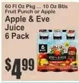 Key Food Apple & Eve Juice offer
