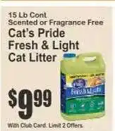 Key Food Cat's Pride Fresh & Light Cat Litter offer