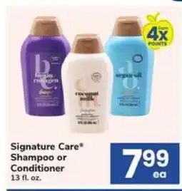 Safeway Signature Care Shampoo or Conditioner offer
