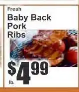 Key Food Baby Back Pork Ribs offer