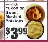 Key Food Homestyle Yukon or Sweet Mashed Potatoes offer