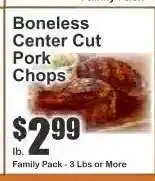 Key Food Boneless Center Cut Pork Chops offer