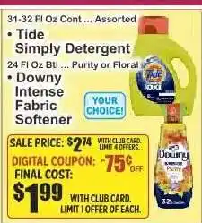 Key Food Downy Intense Fabric Softener offer