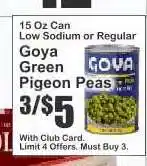 Key Food Goya Green Pigeon Peas offer