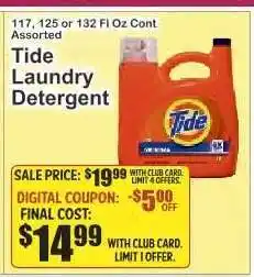 Key Food Tide Laundry Detergent offer