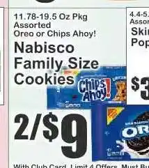 Key Food Nabisco Family Size Cookies offer