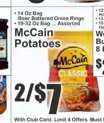 Key Food McCain Potatoes offer
