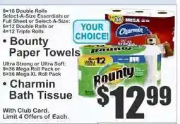 Key Food Bounty Paper Towels offer