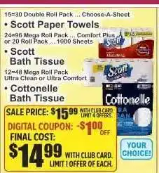 Key Food Scott Bath Tissue offer