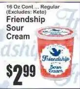 Key Food Friendship Sour Cream offer