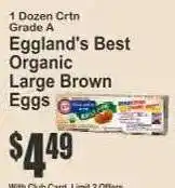 Key Food Eggland's Best Organic Large Brown Eggs offer
