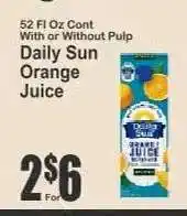 Key Food Daily Sun Orange Juice offer