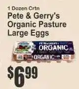 Key Food Pete & Gerry's Organic Pasture Large Eggs offer