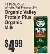 Key Food Organic Valley Protein Plus Organic Milk offer