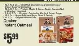 Key Food Quaker Instant Oatmeal offer
