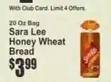 Key Food Sara Lee Honey Wheat Bread offer
