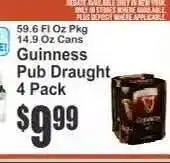 Key Food Guinness Pub Draught 4 Pack offer
