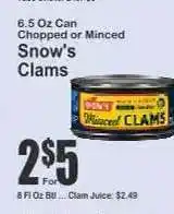 Key Food Snow's Clams offer