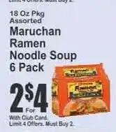Key Food Maruchan Ramen Noodle Soup 6-Pack offer
