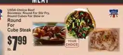 Key Food Round For Cube Steak offer