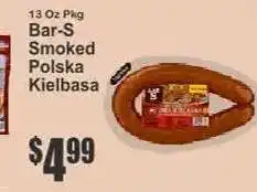 Key Food Bar-S Smoked Polska Kielbasa offer