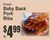 Key Food Fresh Baby Back Pork Ribs offer