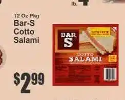Key Food Bar-S Cotto Salami offer