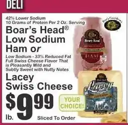 Key Food Lacey Swiss Cheese offer